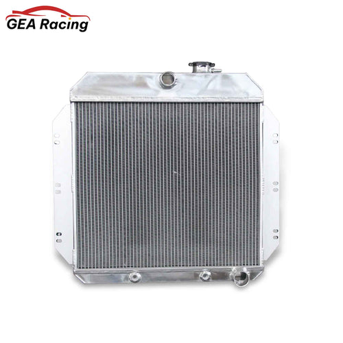 Front view of the 3-Row 52mm high-performance aluminum radiator for 1960-1962 Chevrolet Chevy Series with L6 or V8 engines.