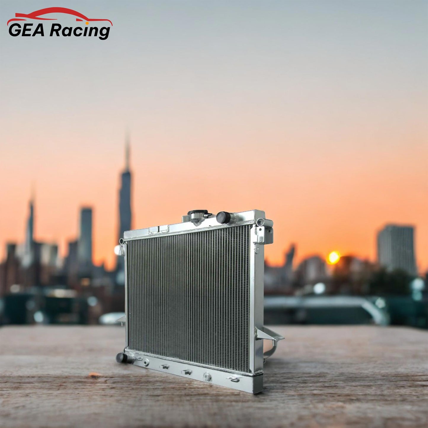 2-Row performance aluminum radiator installed in the engine bay of a 2010 GMC Canyon with the powerful 5.3L V8 engine.