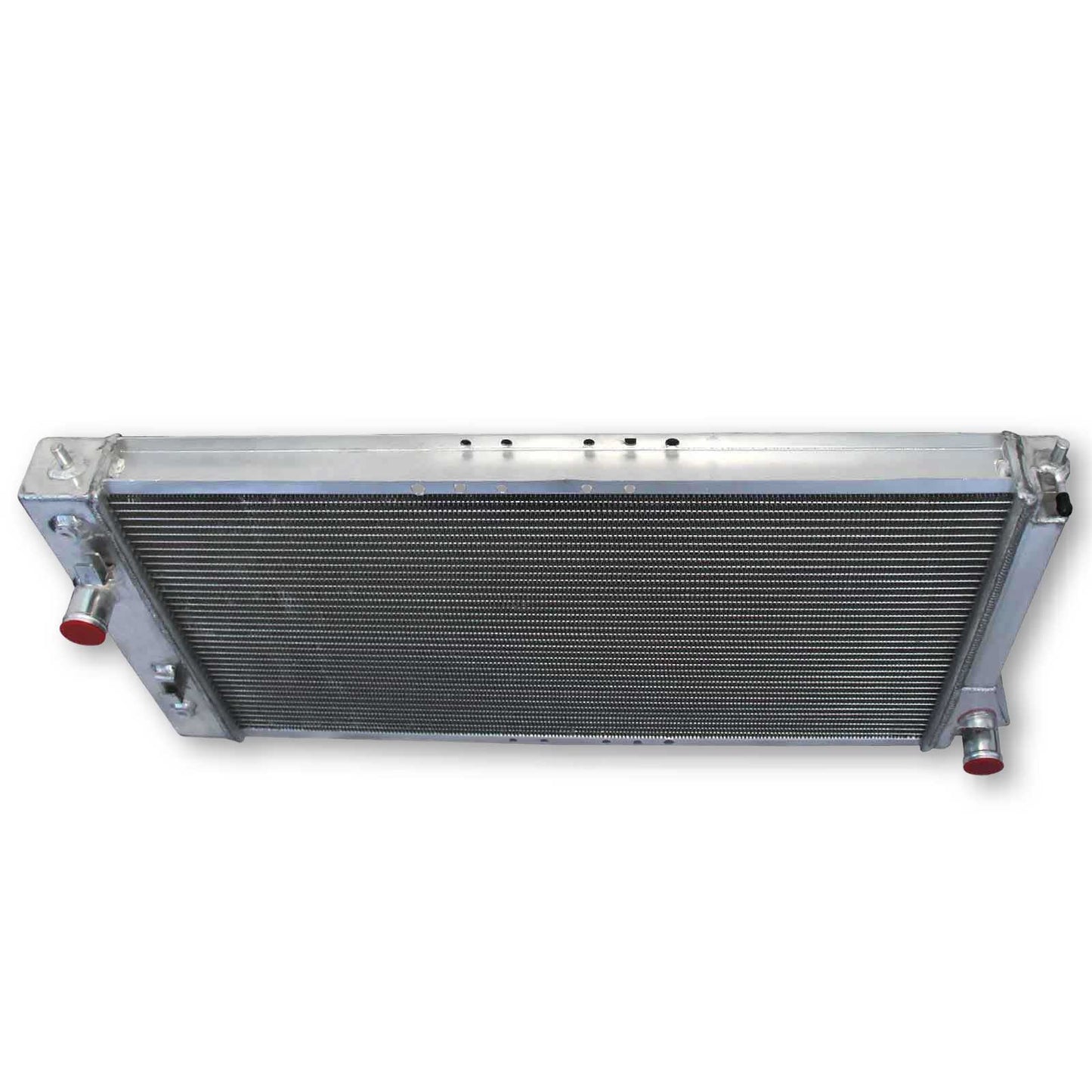 Right side profile of the high-performance 3 Row Aluminum Radiator designed for the 1995-2002 Pontiac Sunfire and Chevrolet Cavalier L4 models.
