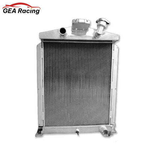 Front view of the 3-row aluminum radiator for a 1938-1939 Ford Truck with a Chevy V8 engine swap (MT).