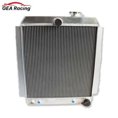 Front view of the 3-row aluminum radiator for a 1947-1954 Chevy 3100 or GMC pickup truck, fits both AT & MT.