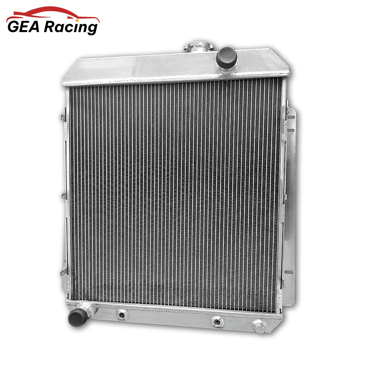 Right side profile of the radiator for a 1954 Buick Special, showing the durable TIG-welded aluminum tank.