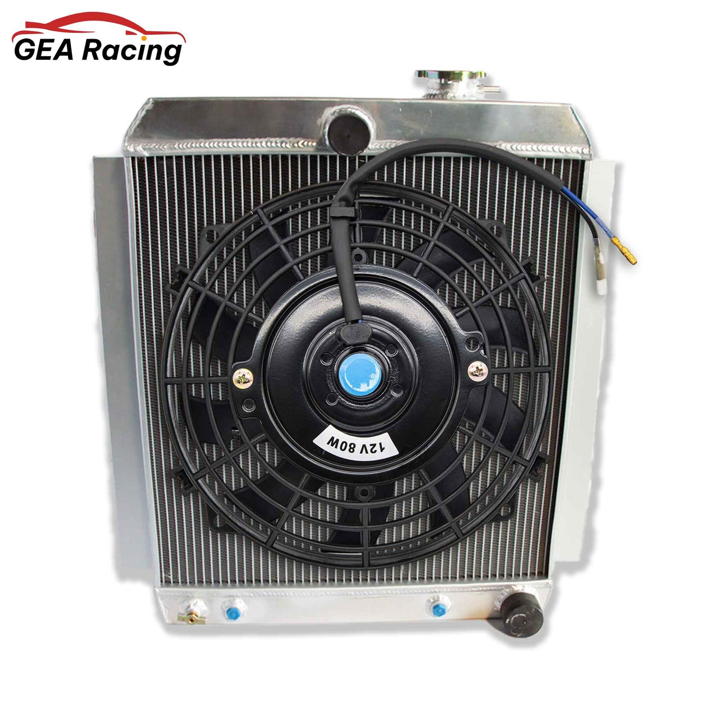 Full cooling system: 3-row aluminum radiator with a fan and shroud kit for 1947-1954 Chevy and GMC trucks.