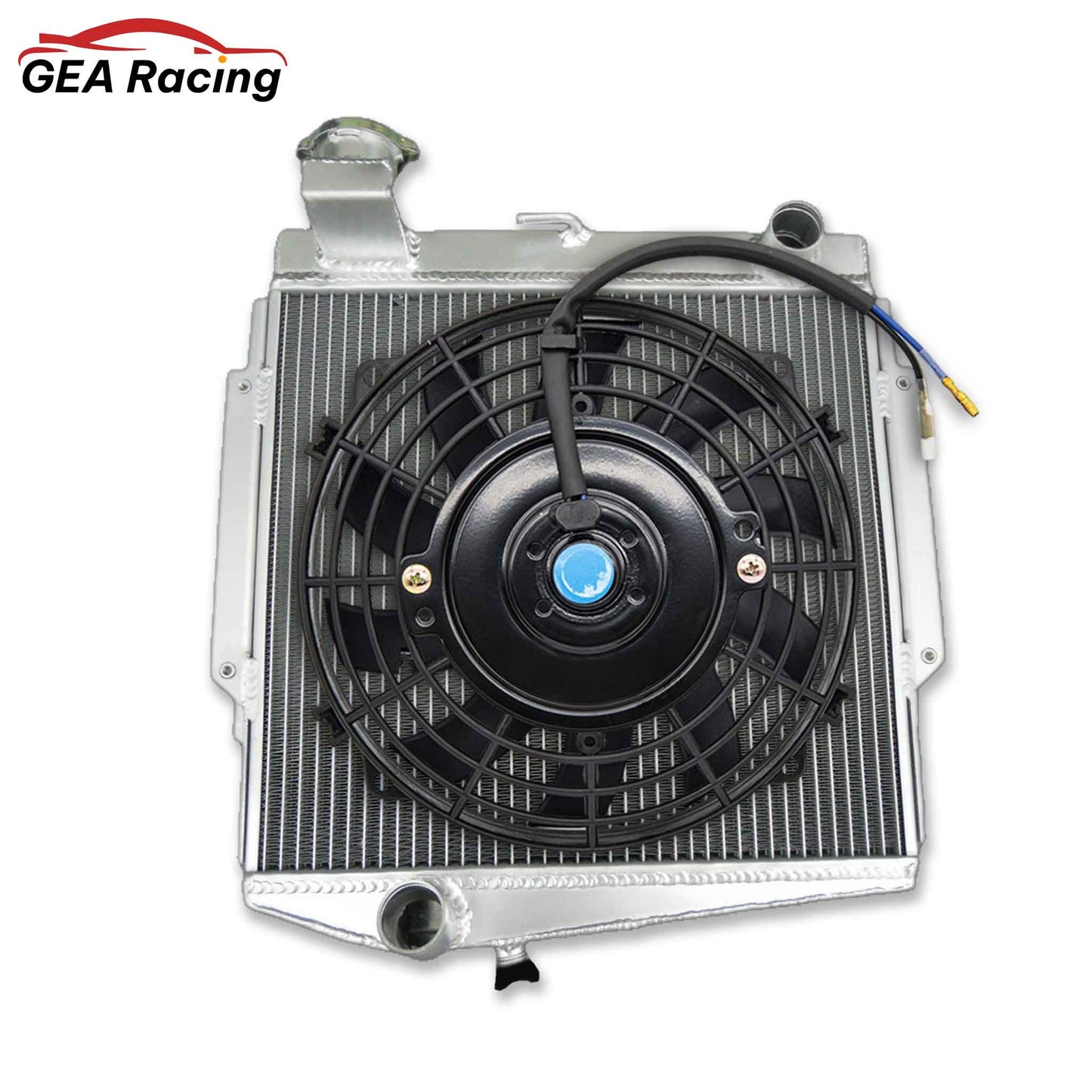 The optional 3-row radiator and fan shroud kit for the Datsun Roadster 2000, featuring a high-performance slim electric fan.
Export to Sheets