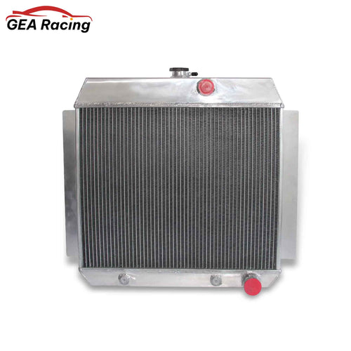 Front view of the 4-Row high-performance aluminum radiator for 1949-1954 Chevrolet Truck, Bel Air, and Corvette with 3.8L V8 engines.
