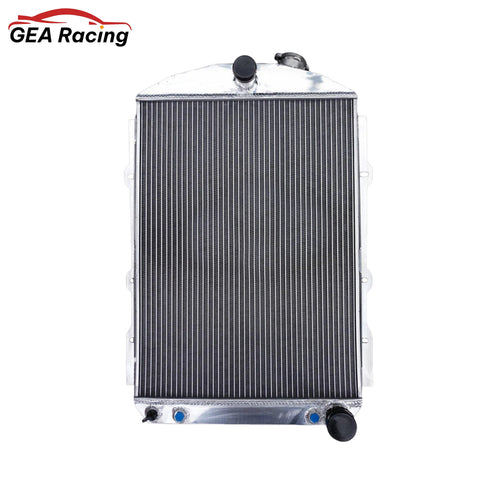 Front view of the 5 Row Aluminum Radiator for a 1938 Chevy Hot Rod with a 350 V8 engine, compatible with AT/MT.