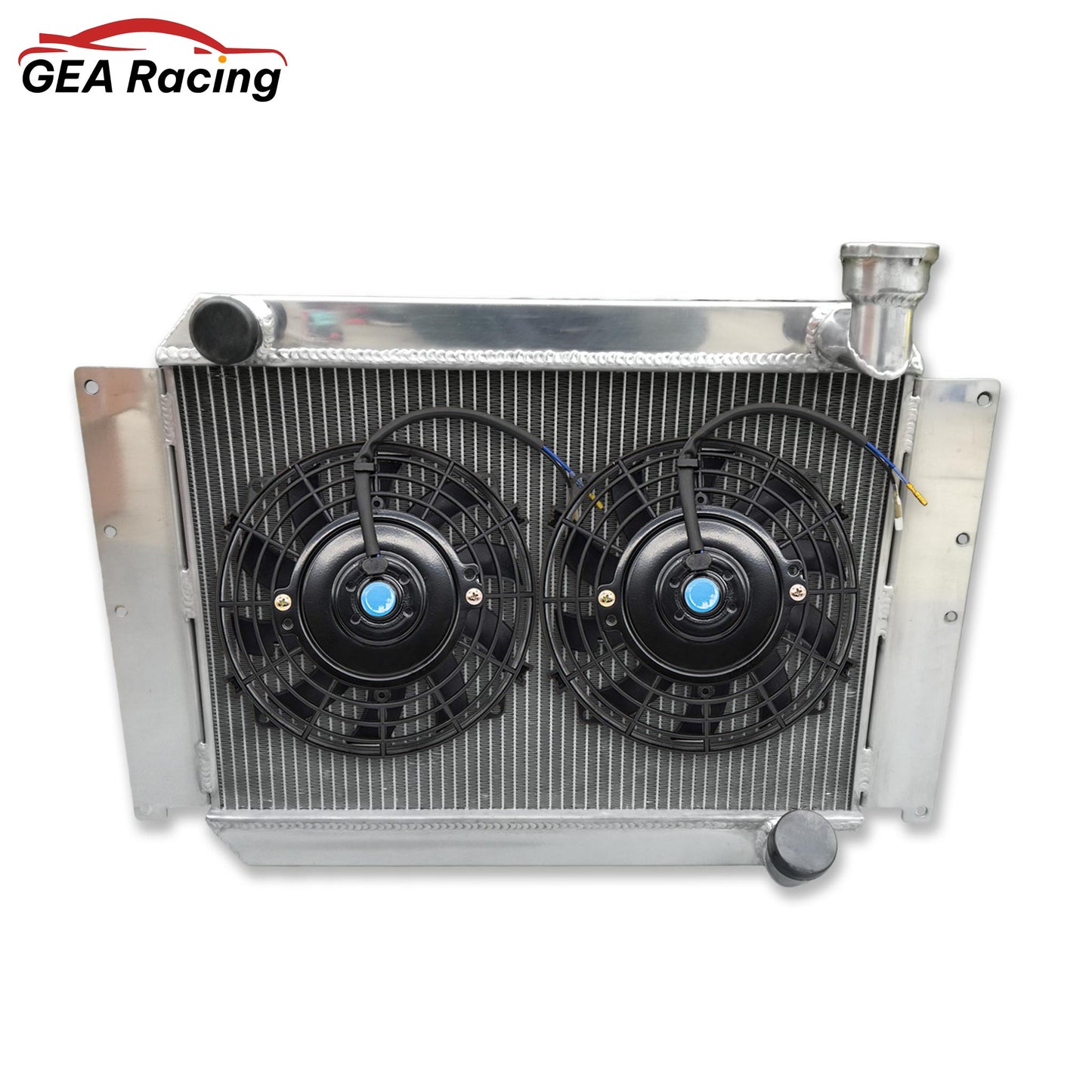 The ultimate cooling package: 5-row 700HP radiator with a high-CFM dual fan and shroud kit for a C1 Corvette.