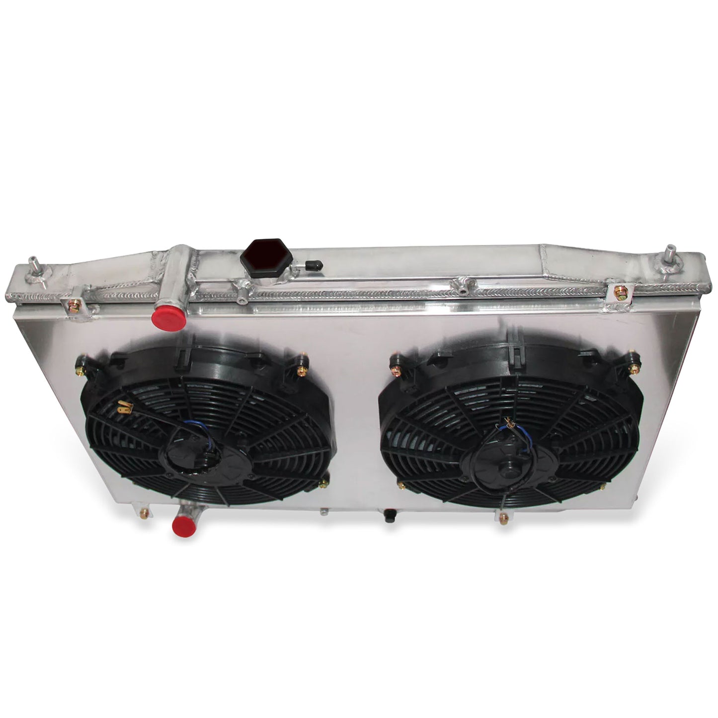 2 Row radiator and fan shroud top view for Acura TL Base Sedan 3.2L 2004-2006 V6 MT