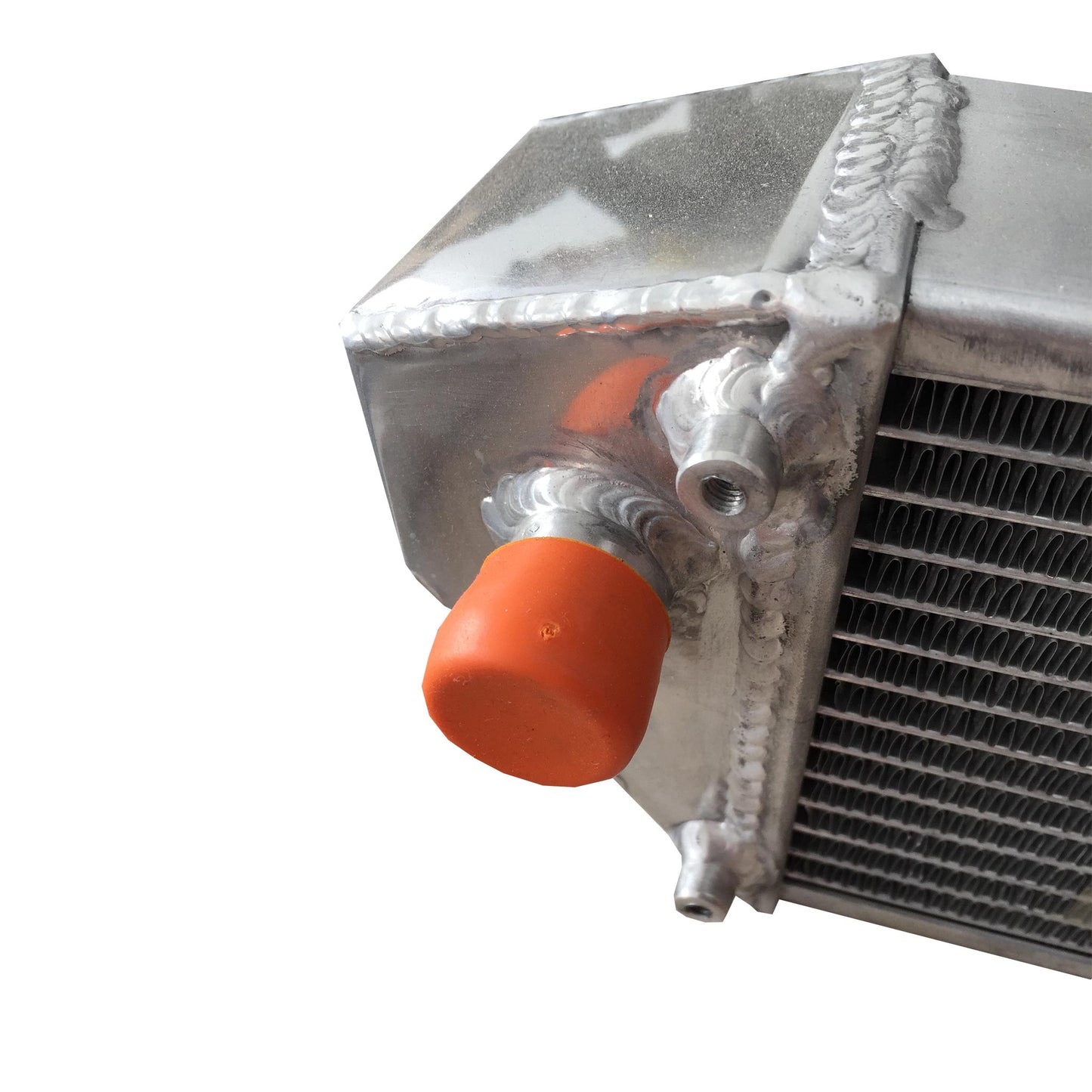 Top view of the aircraft and drone aluminum radiator, showcasing the high-pressure filler neck and cap for reliable performance.