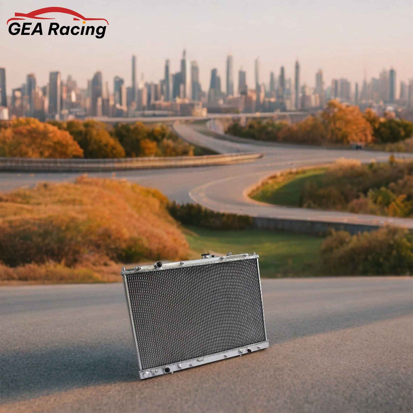 Aluminum Radiator visual display MDX (2003-2006) / Pilot (2005) 3 Row V6 Direct Fit