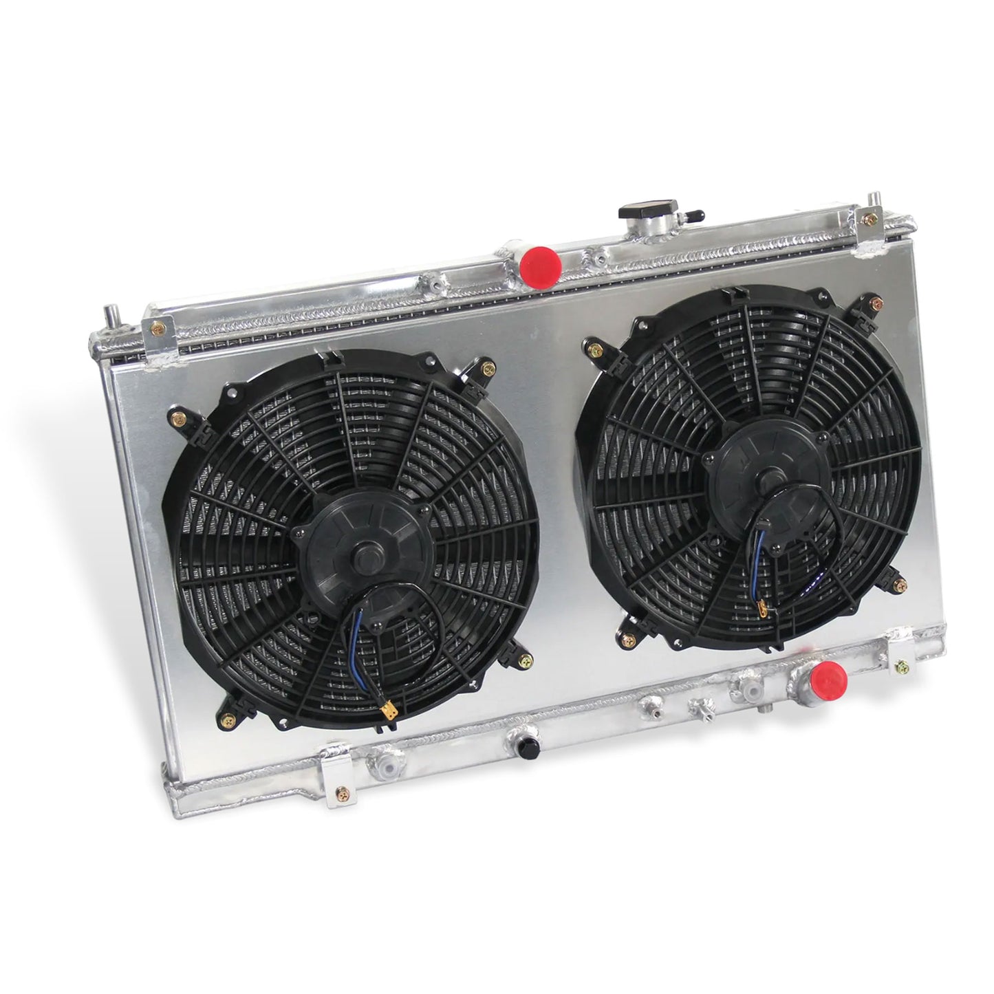 Aluminum Radiator Fan Shroud 2 Row left side cross-section view Accord (1994-2001) Direct Fit
