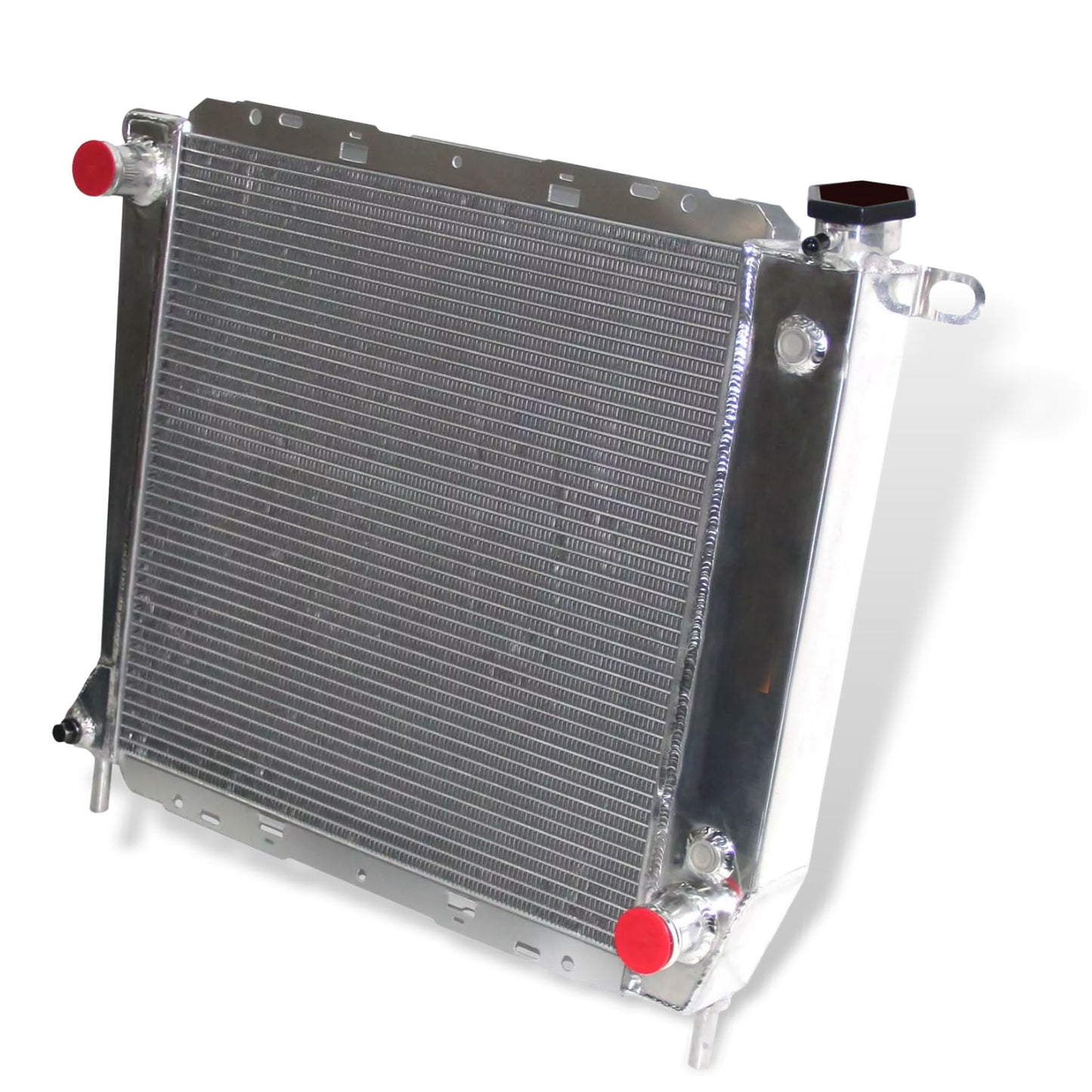 Aluminum Radiator right side cross-section view Ranger, B2300 (1985-1994) L4 2 Row Direct Fit