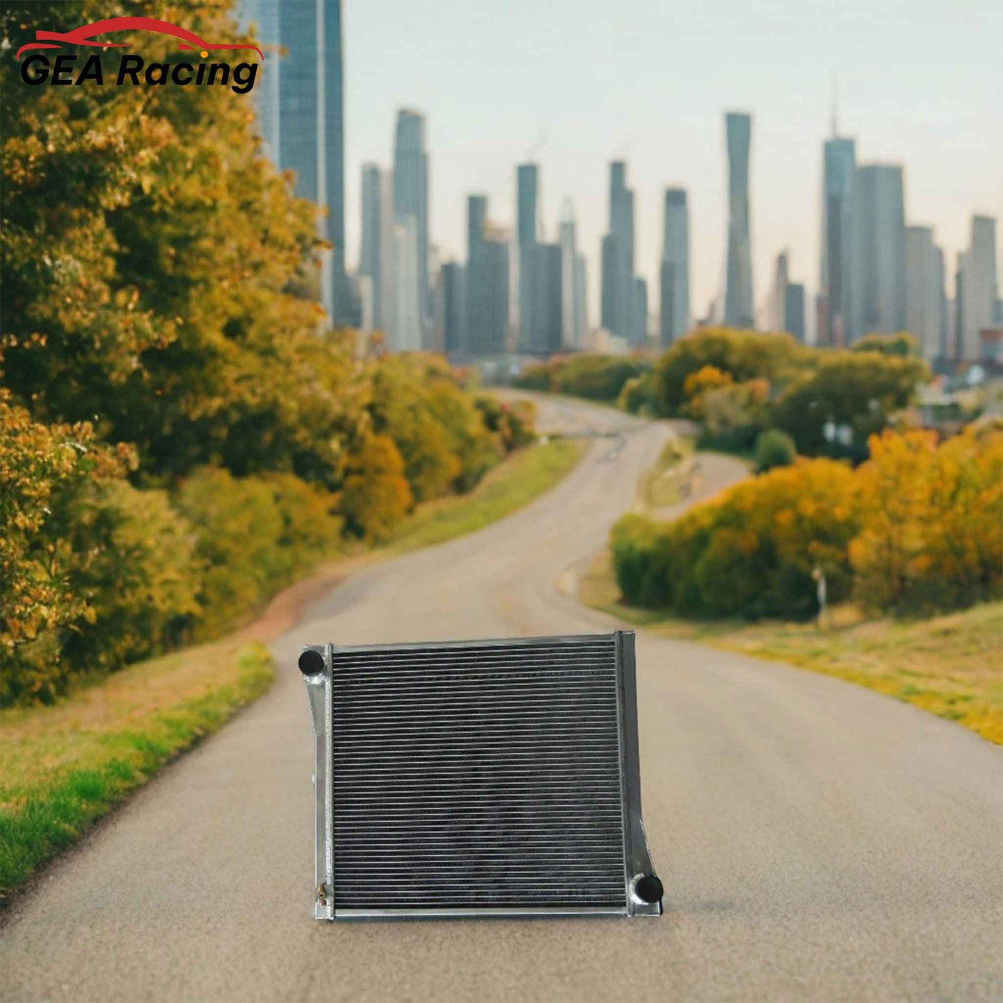 Aluminum Radiator showcase view Willys 1941 4 Row Direct Fit