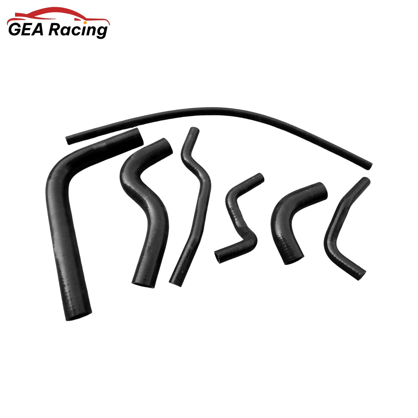 Black silicone radiator and heater hoses for Suzuki Samurai SJ413 1.3L (1986–1995), OEM-style direct replacement
