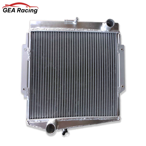Front view of the 3-row high-performance aluminum radiator for the 1963-1970 Datsun Sports Roadster (Fairlady 1500, 1600, 2000).