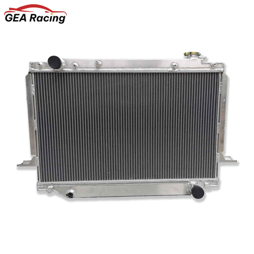 Front view of the heavy-duty aluminum radiator for the 1993-1996 Toyota Landcruiser 80 Series and Lexus LX450 with a 4.5L 1FZ-FE engine (MT).