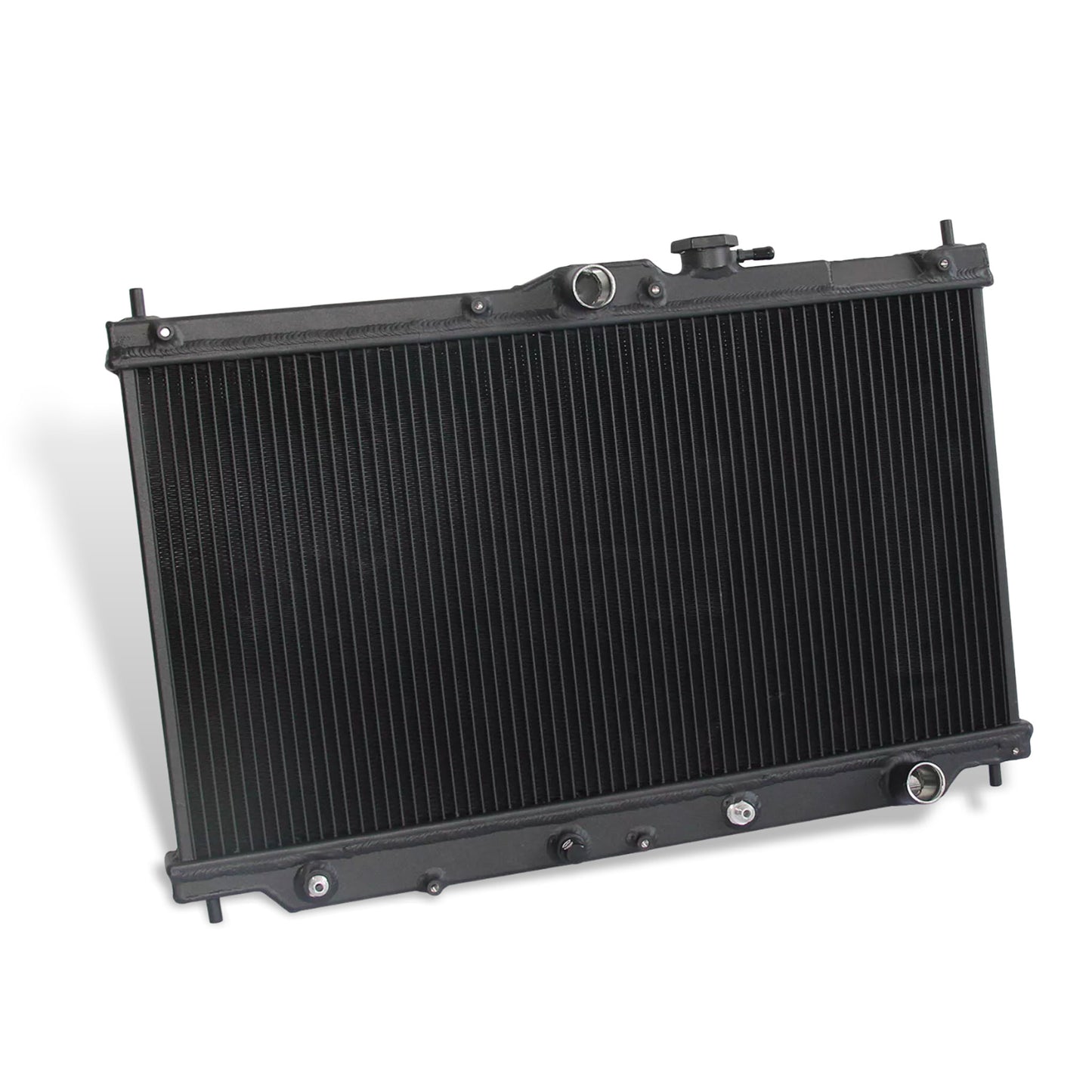 Aluminum radiator left side view for Honda Accord/Prelude 1990-1996 2.2L L4 AT MT