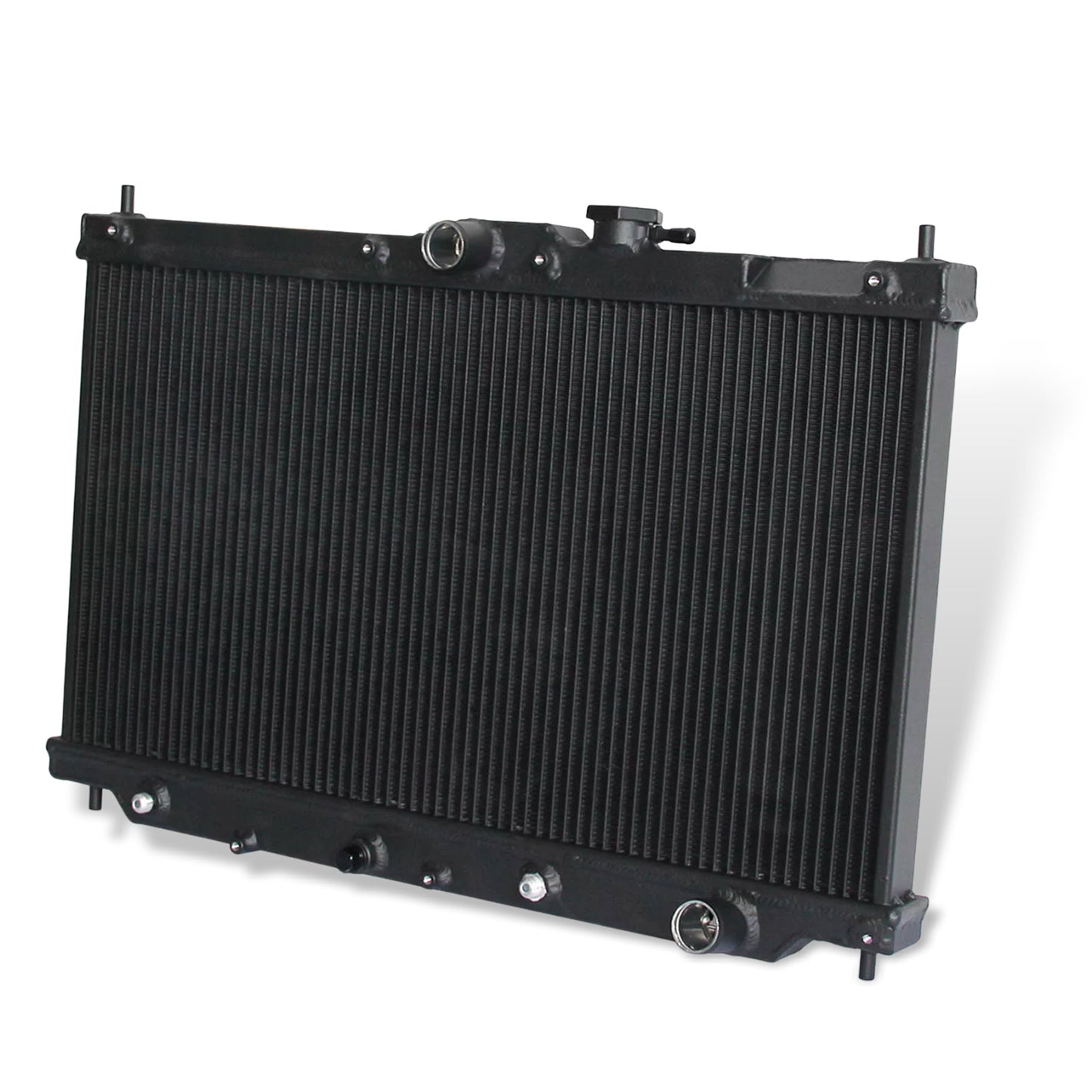 Aluminum radiator right side view for Honda Accord/Prelude 1990-1996 2.2L L4 AT MT