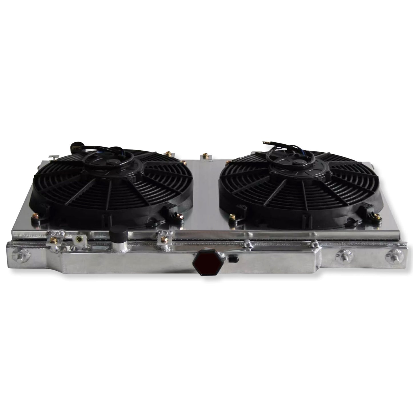 Radiator and fan shroud top right view for 1988-1991 Honda Civic CX DX EX LX CRX 1.5L L4 AT MT