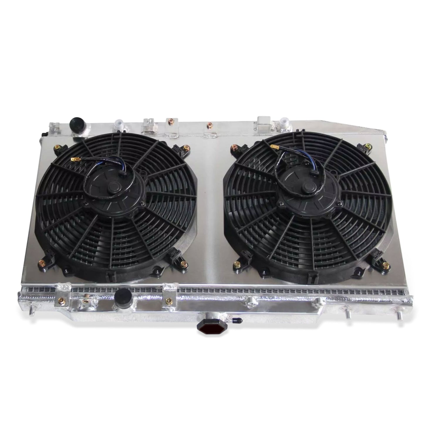Radiator and fan shroud top view for 1988-1991 Honda Civic CX DX EX LX CRX 1.5L L4 AT MT