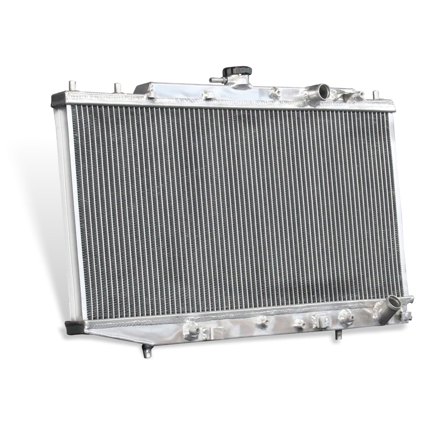 Aluminum radiator left side view for Honda Civic CX DX EX LX RT CRX Base HF 1988-91 1.5L L4 AT MT