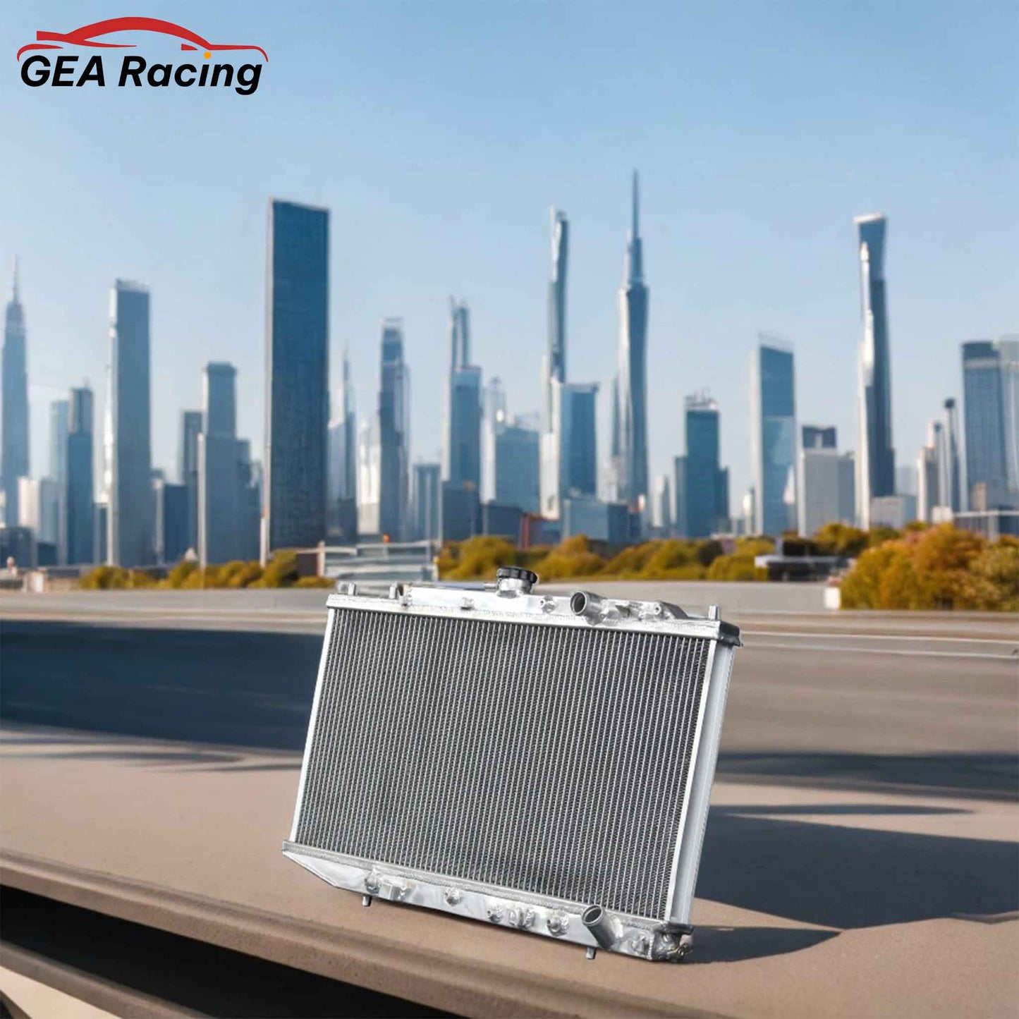 Installation scenario of aluminum radiator for Honda Civic CX DX EX LX RT CRX Base HF 1988-91 1.5L L4 AT MT