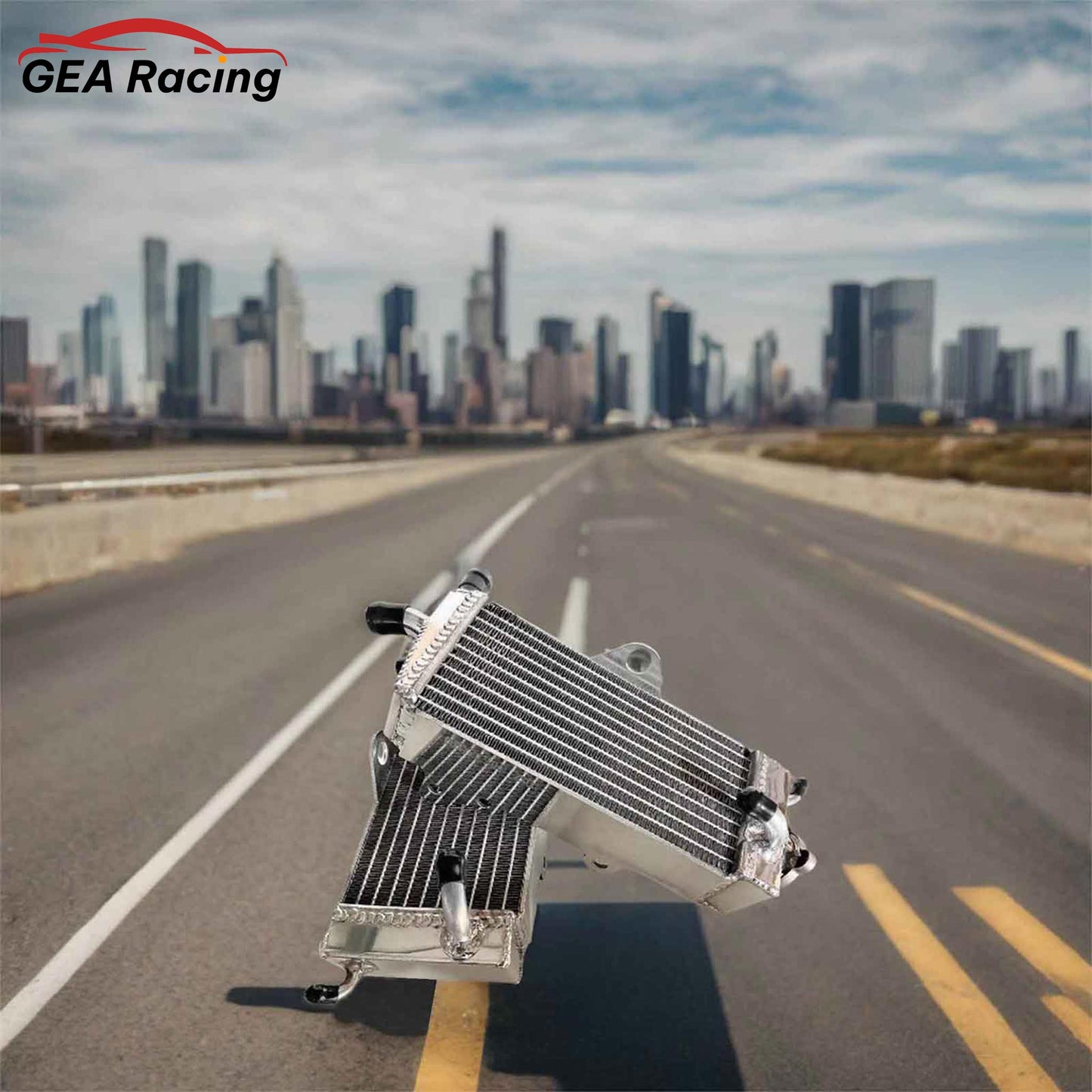 Installed aluminum radiator on 1990–1997 Honda CR125R with full cooling setup | GEA Racing