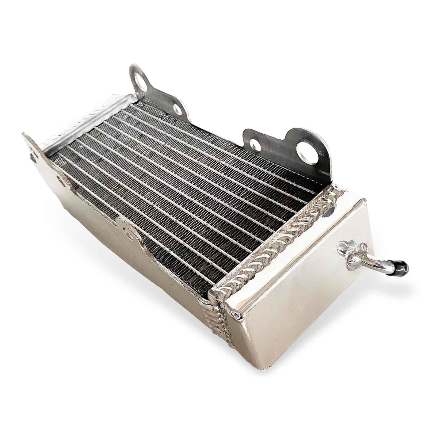 Top view showing cap position and bracket mounts for Honda CR125R (1990–1997) aluminum radiator | GEA Racing
