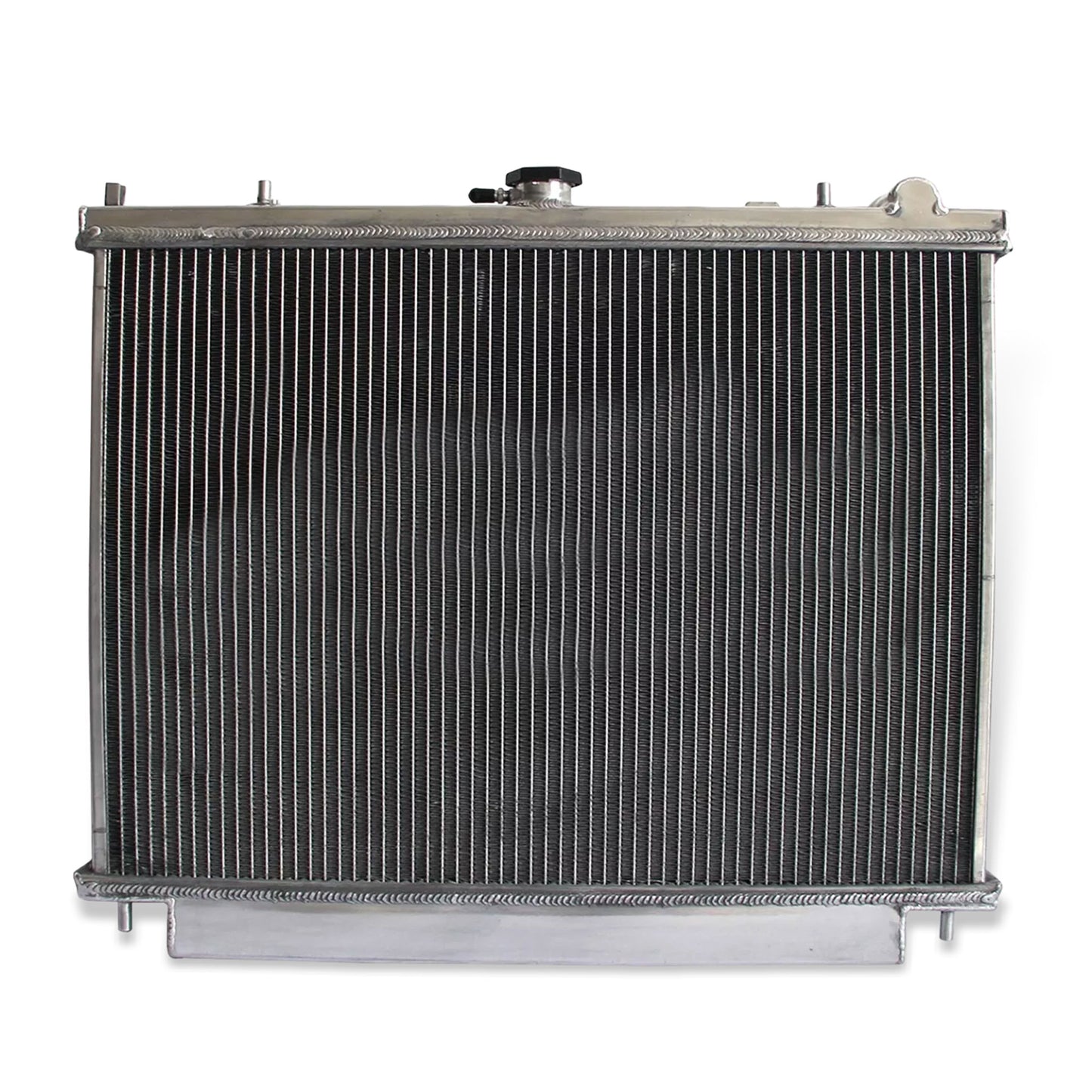 Aluminum radiator and fan shroud back view for Honda Passport Isuzu Rodeo 1998-2004 AT