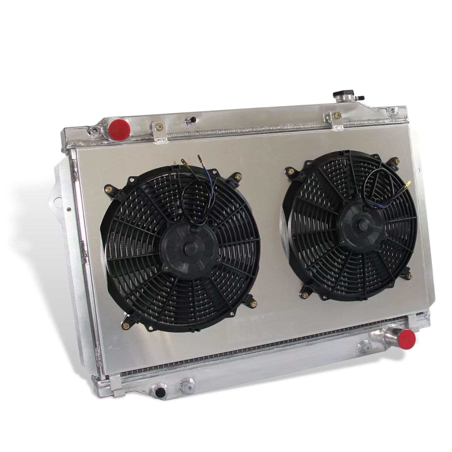 Aluminum fan shroud 3-row core left side view Land Cruiser Lexus LX450 (1992-1997) OEM Mounts