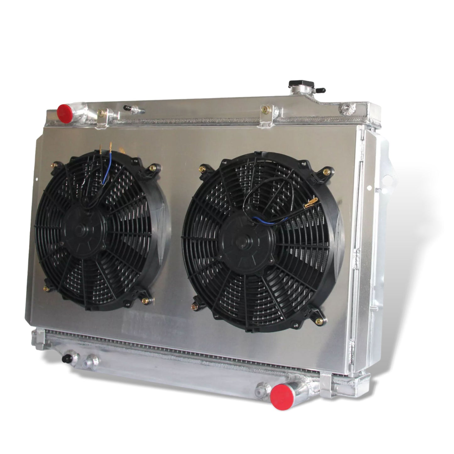 Aluminum fan shroud 3-row core right side view Land Cruiser Lexus LX450 (1992-1997) Direct Fit