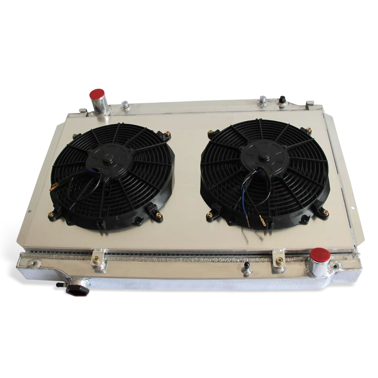 Aluminum fan shroud 3-row core top view Land Cruiser Lexus LX450 (1992-1997) OEM Mounts