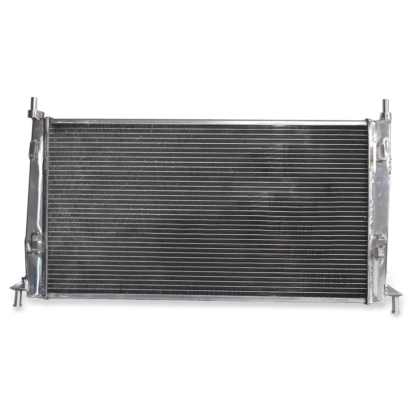 Aluminum radiator fan shroud 2-row back view Mazda 3 (2010-2013) Direct Fit