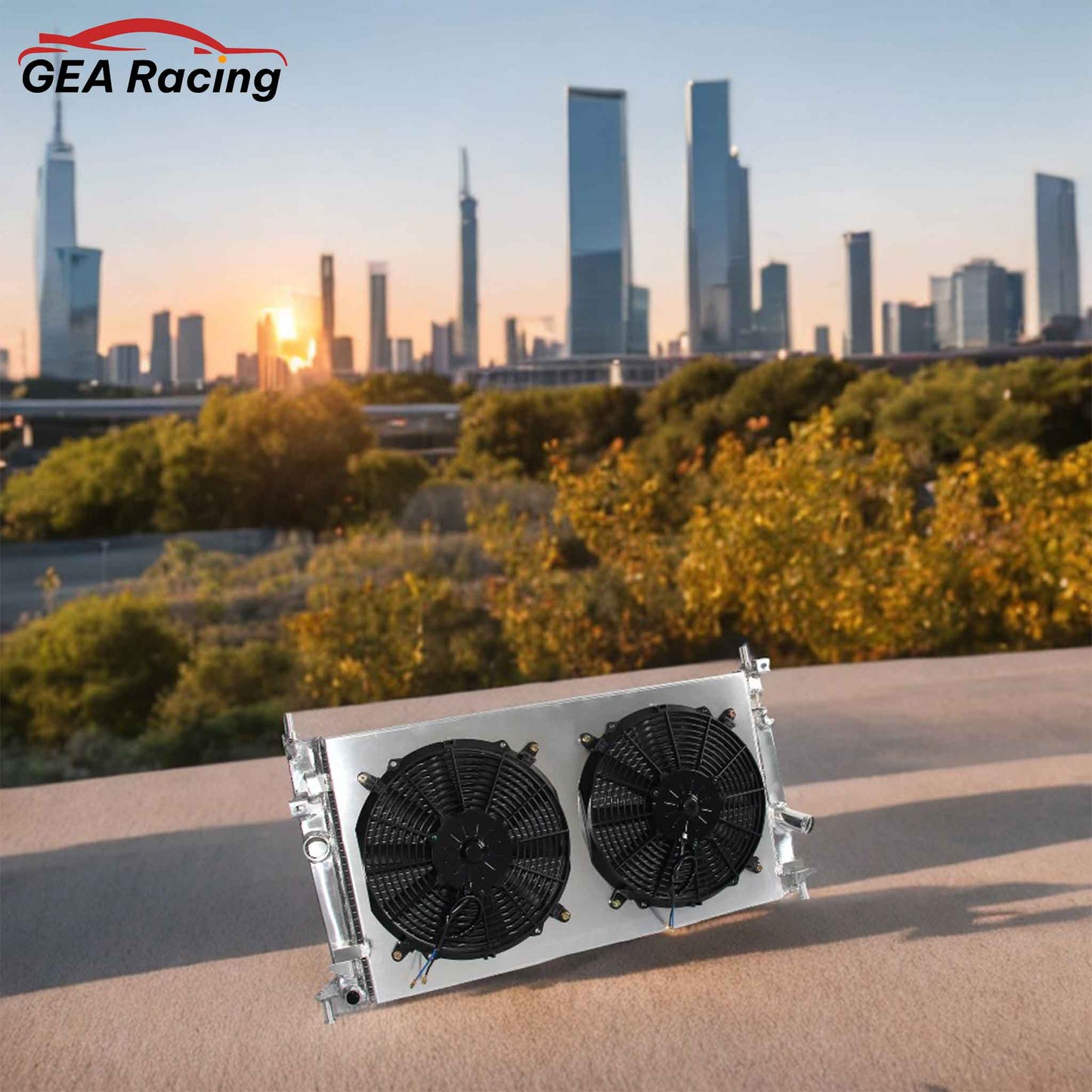 Aluminum radiator fan shroud 2-row scenario view Mazda 3 (2010-2013) Pressure Tested