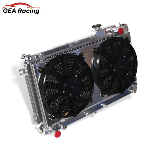 Aluminum radiator left side view for Mazda Miata MX-5 1989-1997