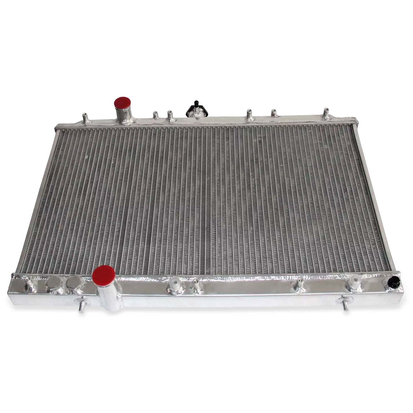 Aluminum radiator 2-row top view Mitsubishi Mirage DE/ES/LS (1997-2002) Direct Fit