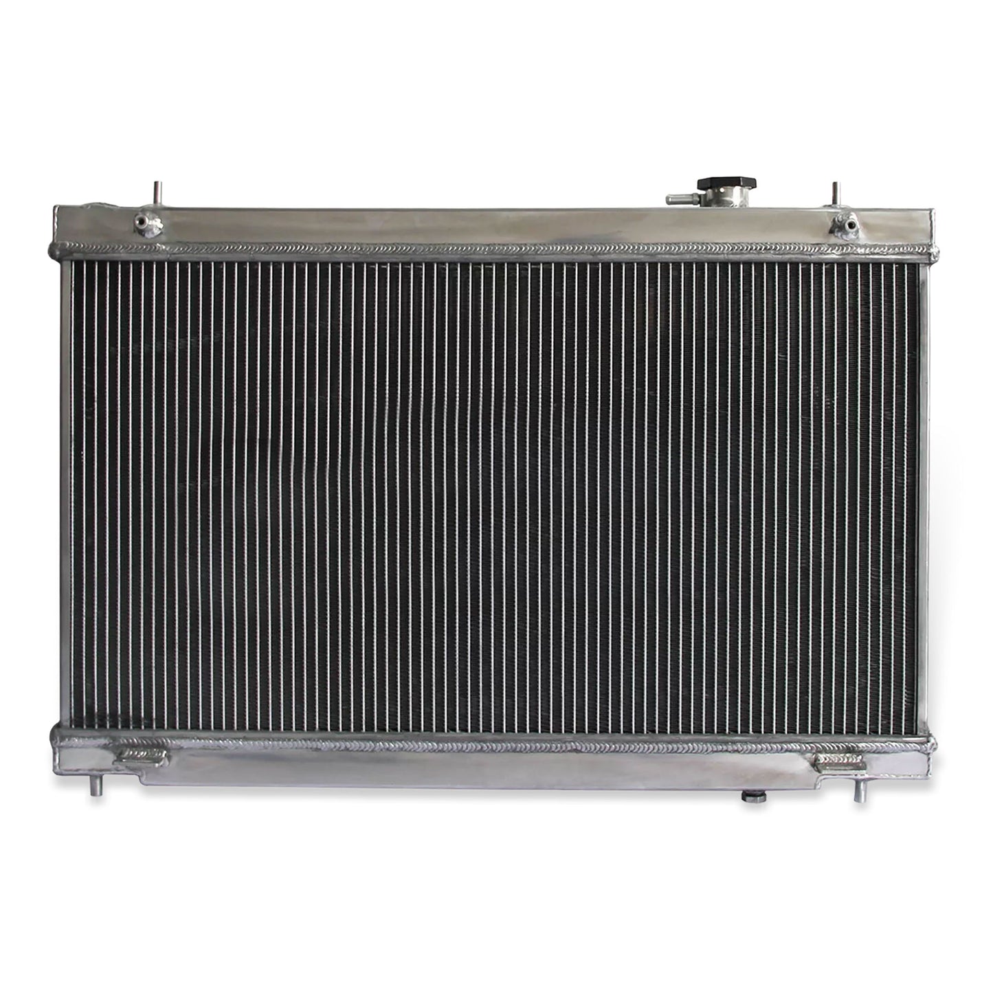 Aluminum radiator 2-row back view Nissan 350Z Enthusiast (2003-2006) OEM Mounts