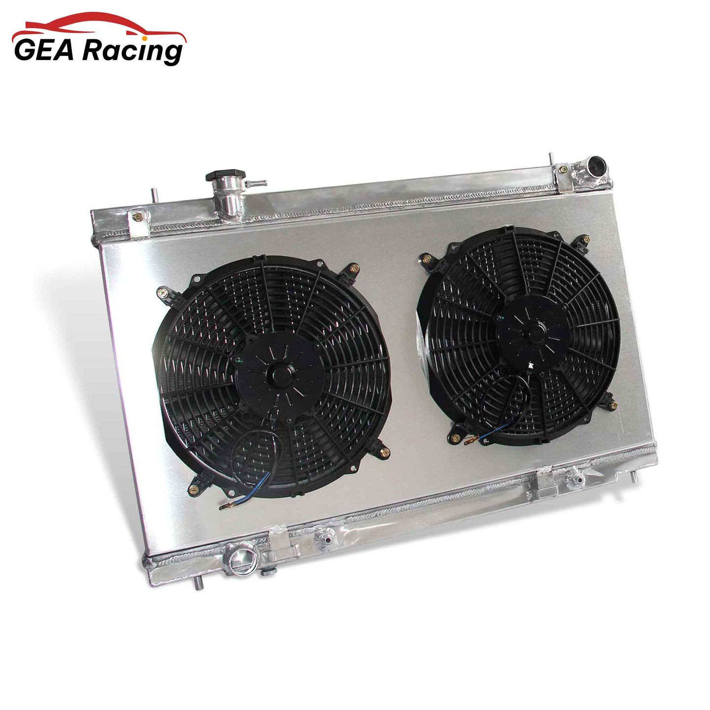 Aluminum radiator 2-row left side view Nissan 350Z Enthusiast (2003-2006) Pressure Tested