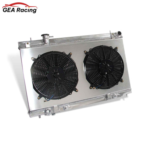 Aluminum radiator 2-row left side view Nissan 350Z Enthusiast (2003-2006) Pressure Tested