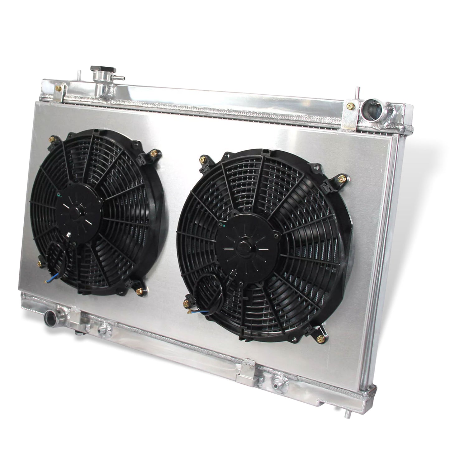 Aluminum radiator 2-row right side view Nissan 350Z Enthusiast (2003-2006) Pressure Tested