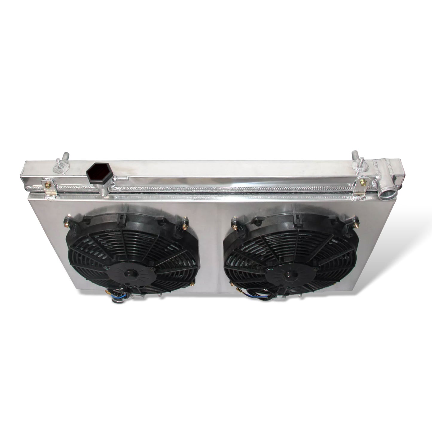 Aluminum radiator 2-row top view Nissan 350Z Enthusiast (2003-2006) Direct Fit