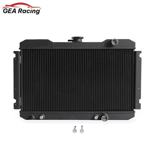 Aluminum black radiator 3-row front mounting points Nissan 720 (1983-1986) Direct Fit