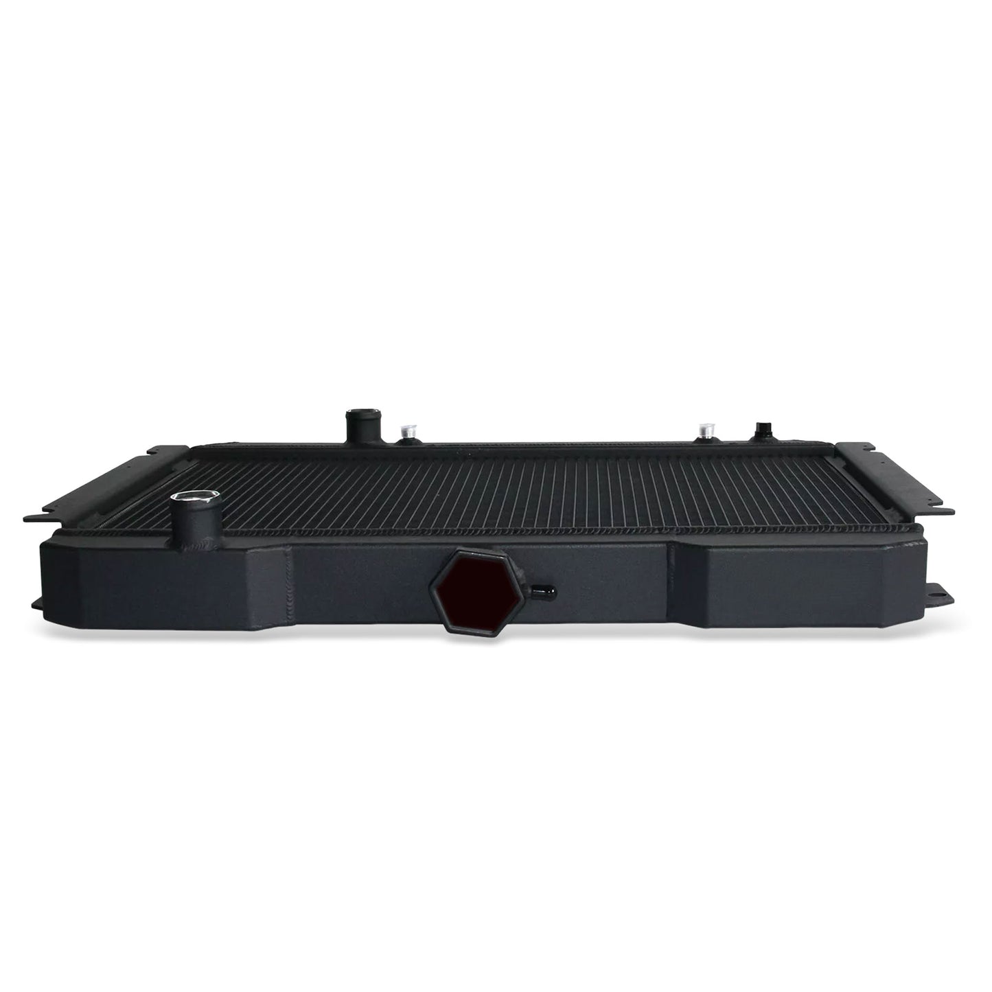 Aluminum black radiator 3-row top view Nissan 720 (1983-1986) Direct Fit