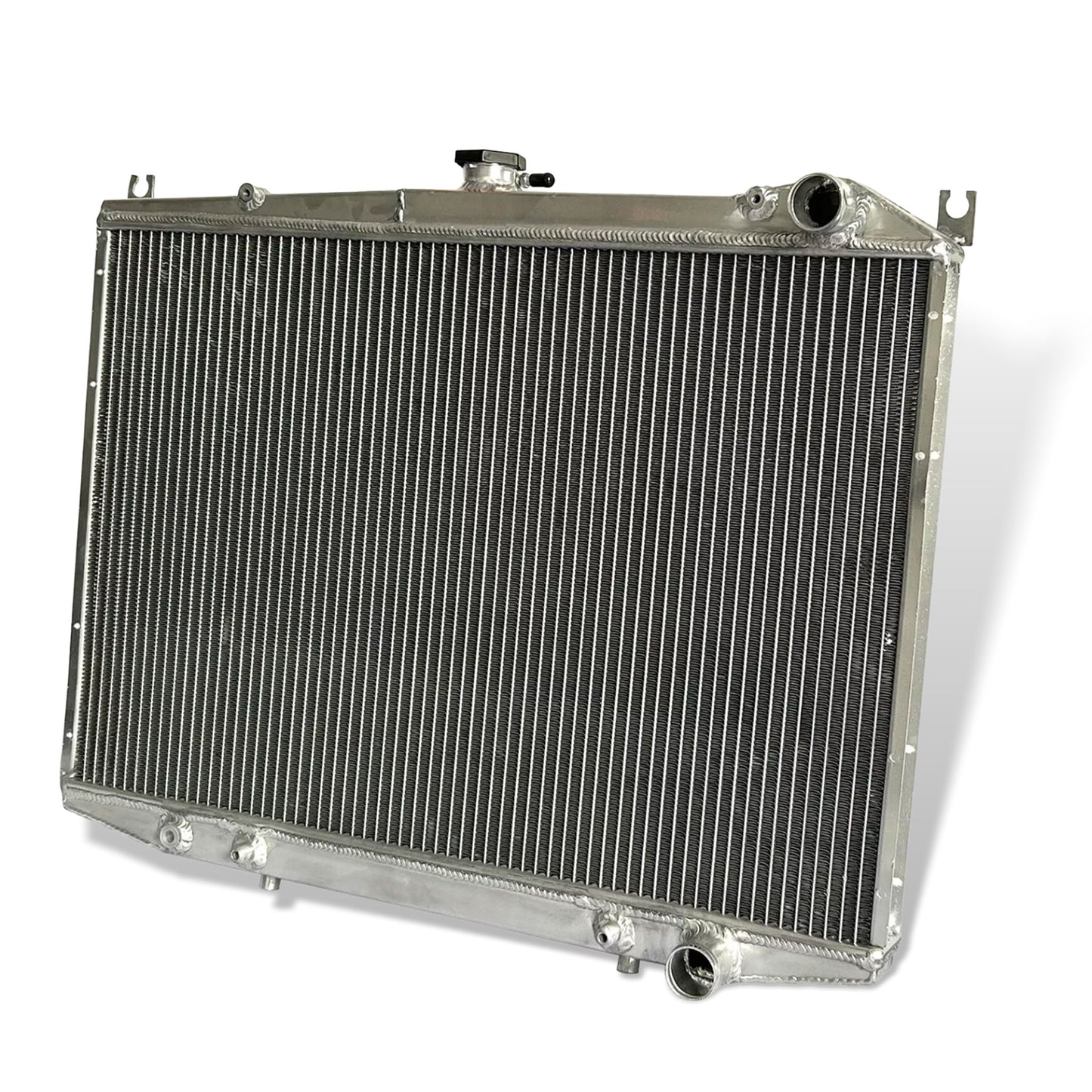 Aluminum radiator 2-row right side view Nissan Pickup D21/Pathfinder (1986-2004) Direct Fit