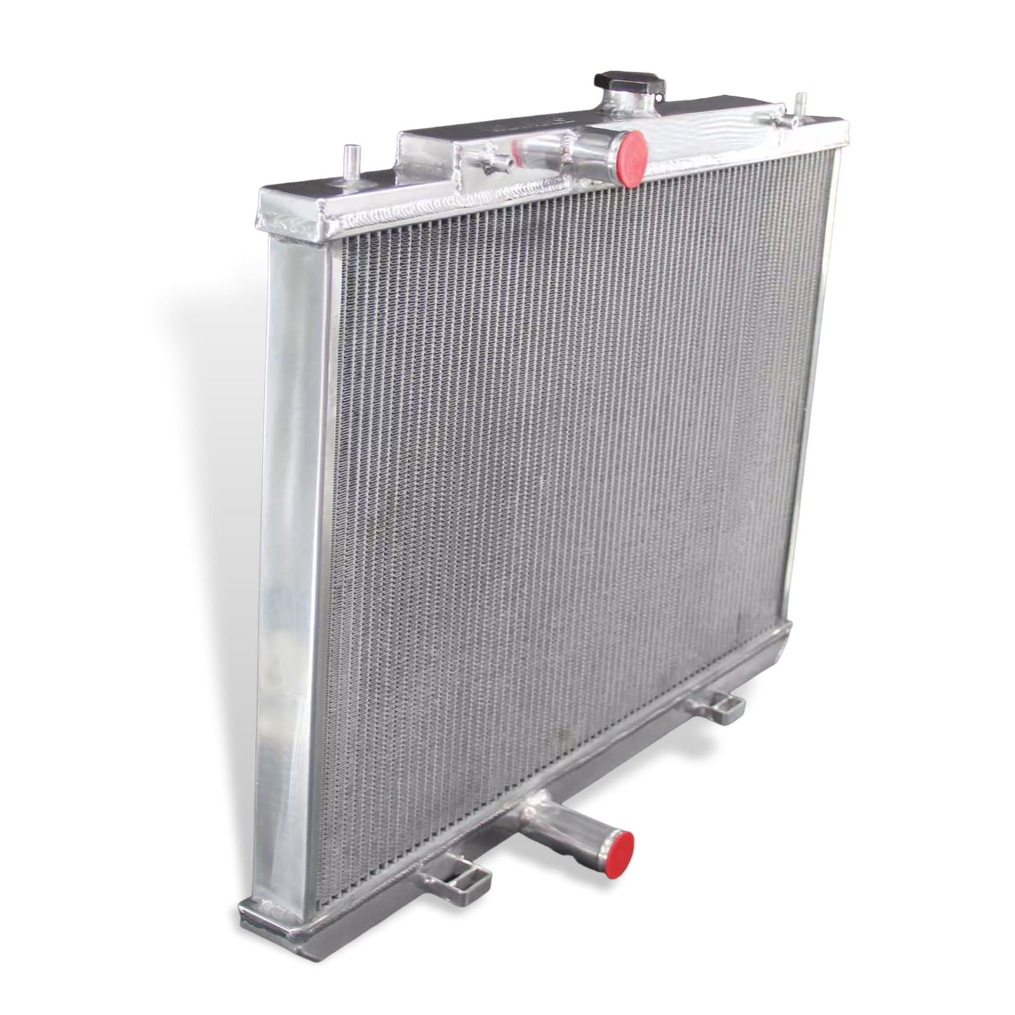 Aluminum radiator 3-row left side view Nissan Rogue Select (2008-2015) OEM Mounts