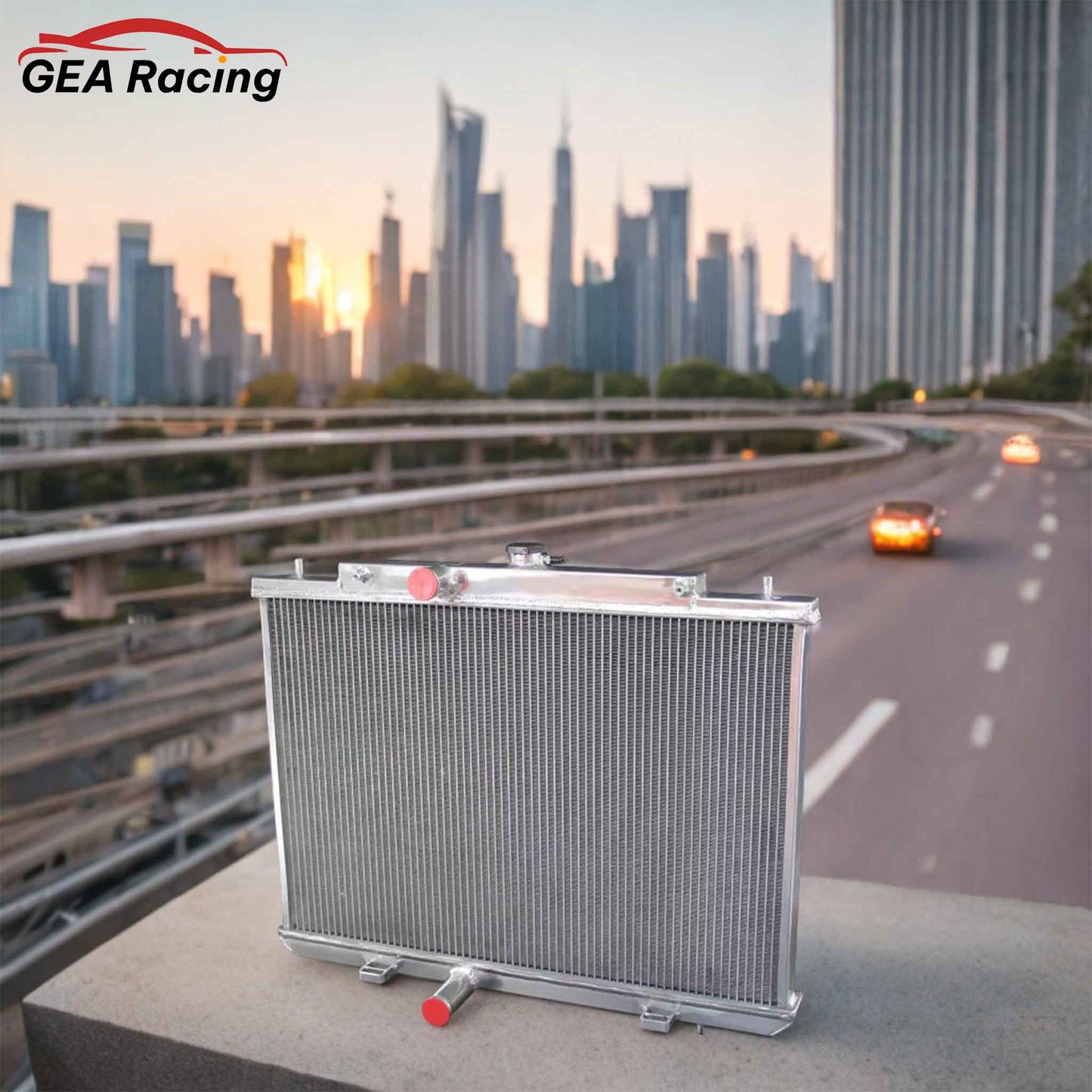 Aluminum radiator 3-row scenario view Nissan Rogue Select (2008-2015) Pressure Tested