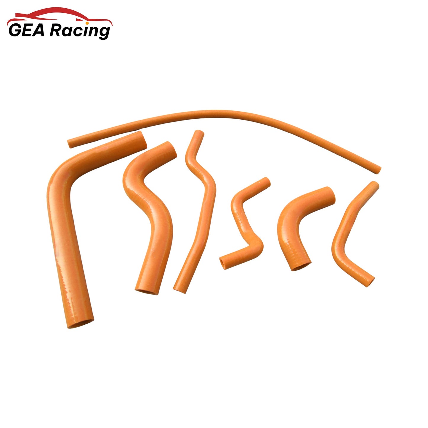 Orange silicone radiator and heater hose kit designed for 1986–1995 Suzuki Samurai SJ413 1.3L, heat-resistant tubing