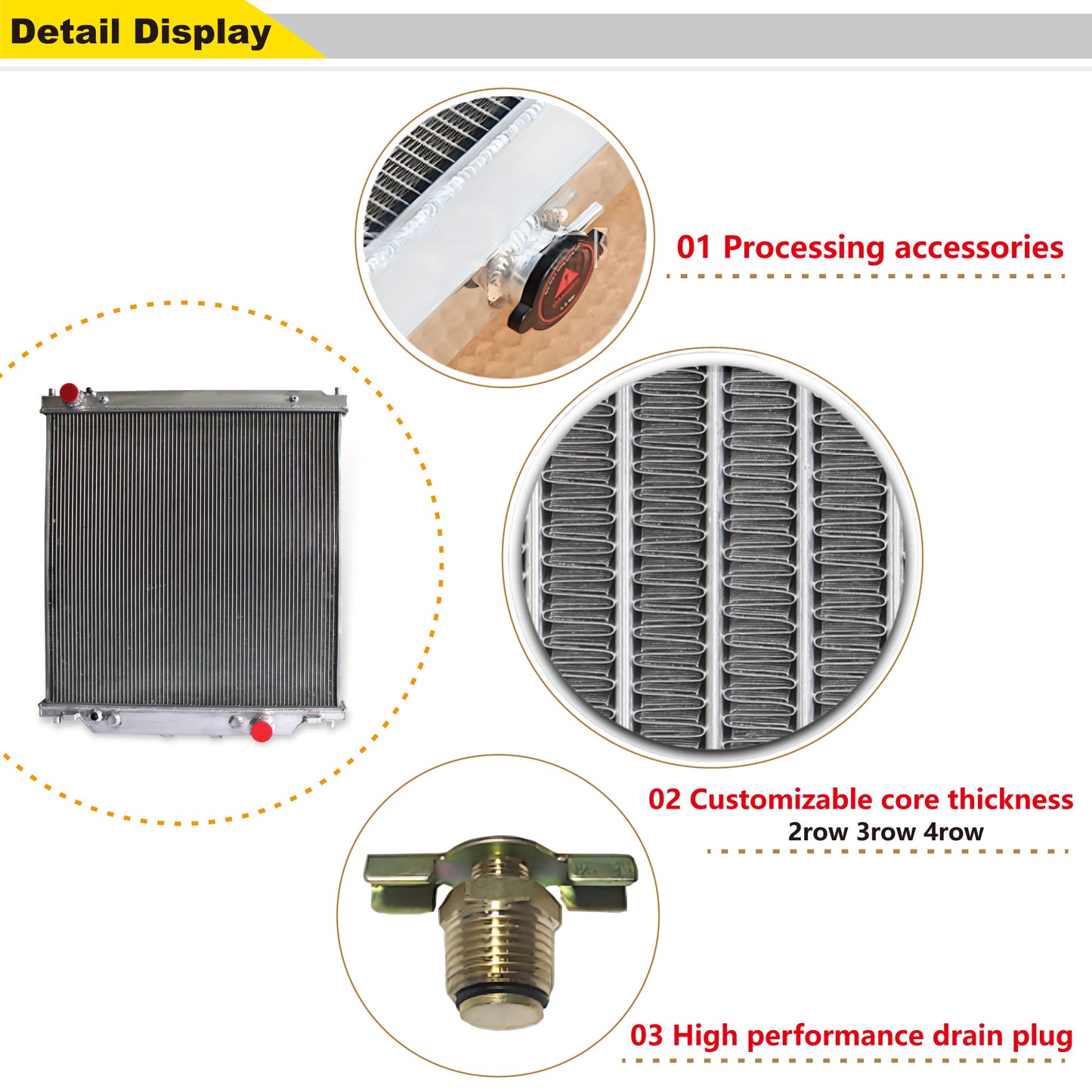 Military-Spec Epoxy Powder Coating Close-Up - Corrosion-Proof Radiator Core vs Rusted Stock (2003-2005 Ford 6.0L Diesel)