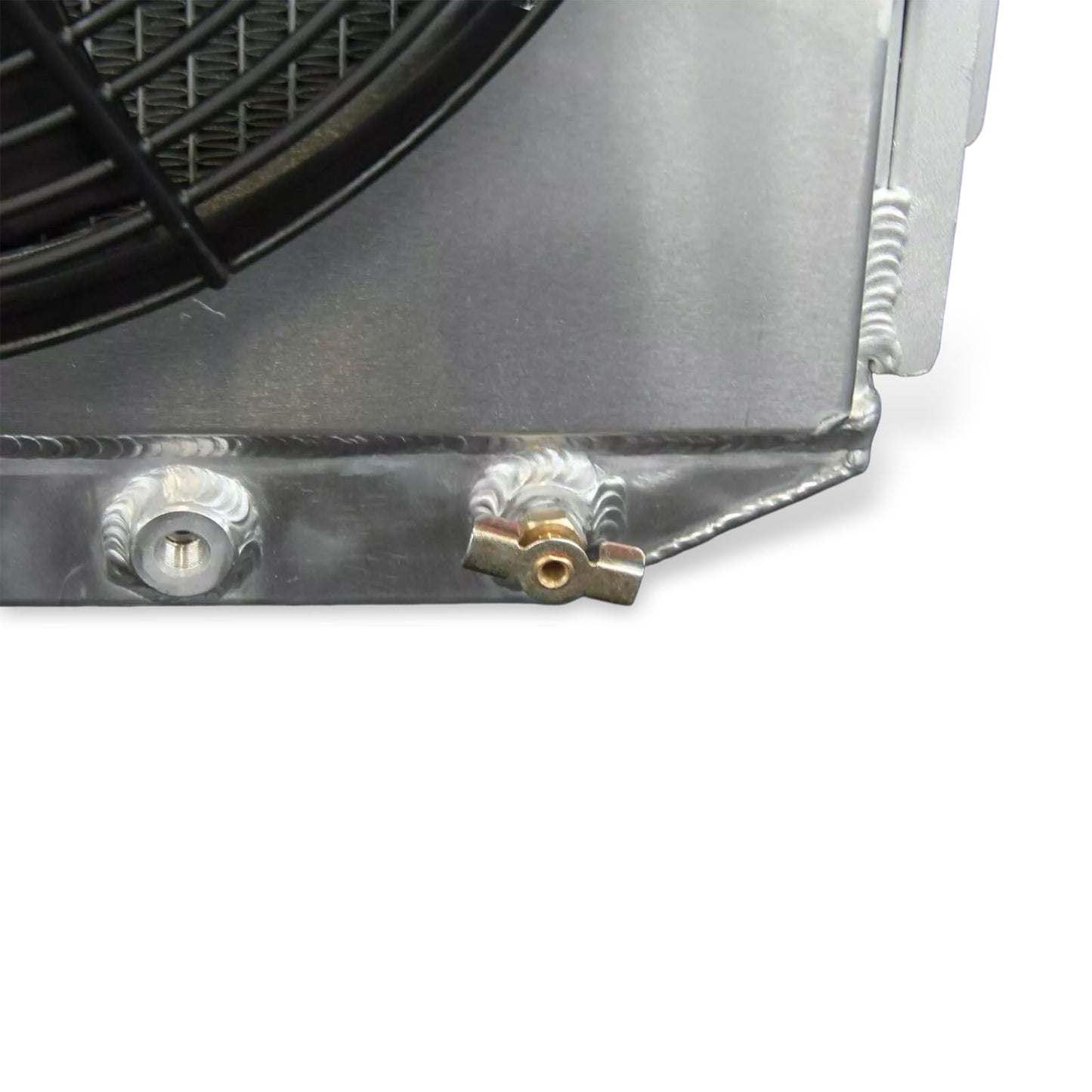 Powder-Coated Radiator & Fan Shroud Welded Seam Detail for 1966 Ford Falcon/Mustang/Comet V8