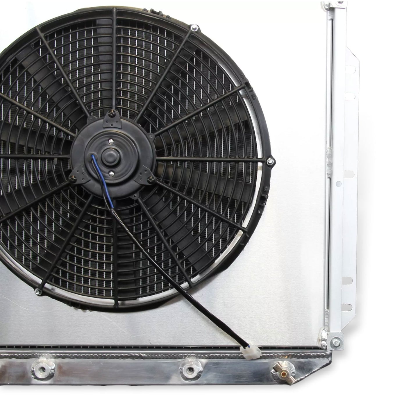 Powder-Coated Radiator & Fan Shroud Welded Seam Detail 2 for 1953-1956 Ford F-Series 3.6L L6 Pickup